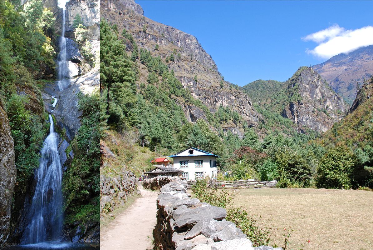 Lukla To Namche Bazaar 15 Waterfall Just Before Benkar